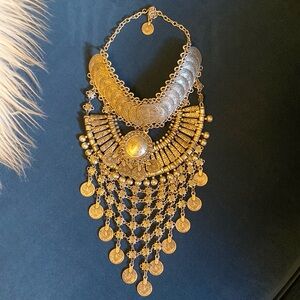 Free People boho silver necklace